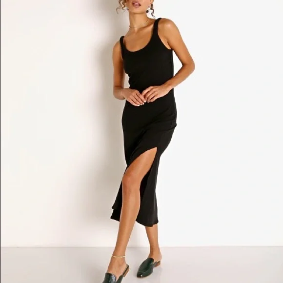 Vitamin A Organic Rib West Black Dress - XS/4 - Picture 1 of 6